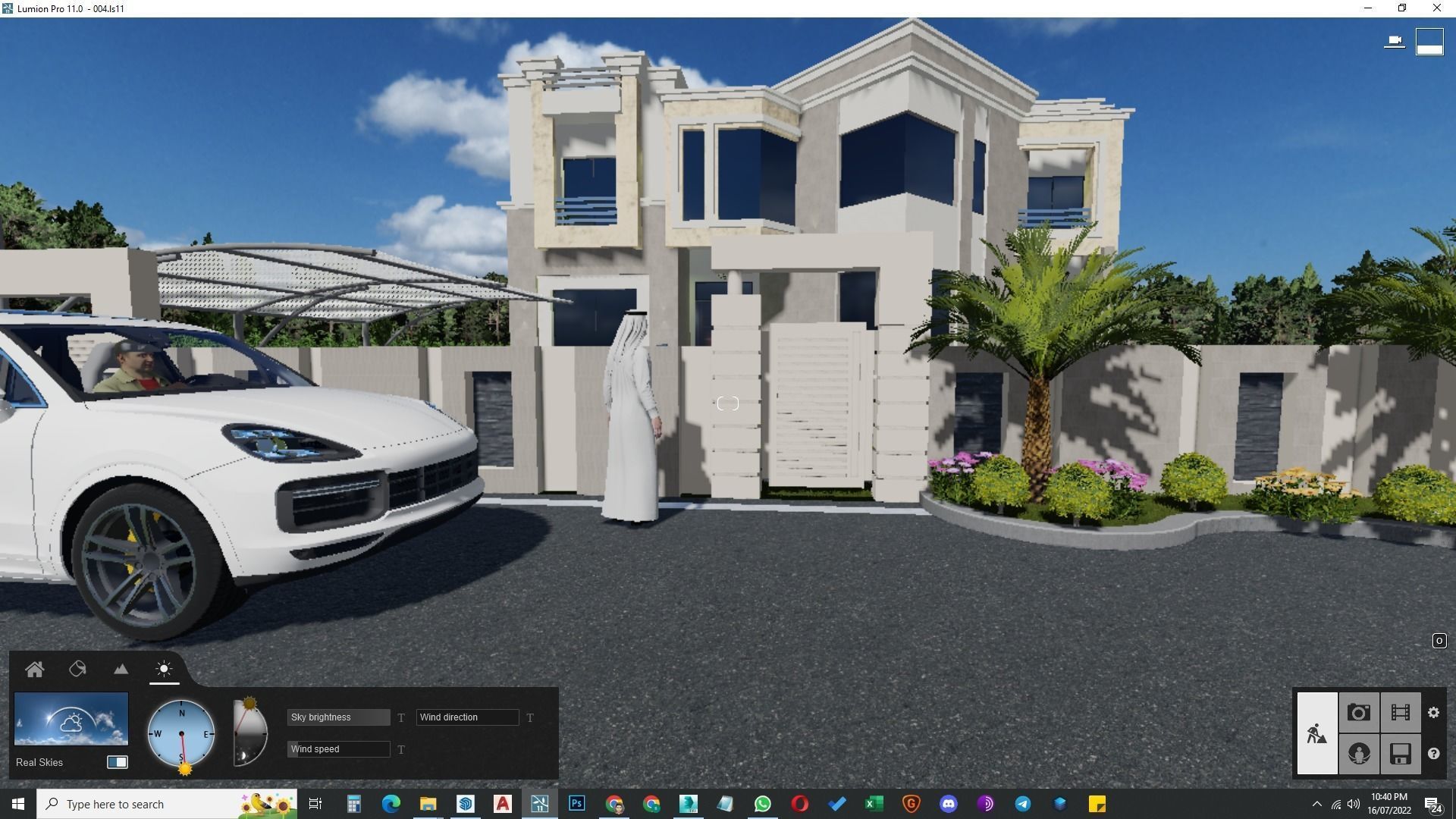 Landscape design of luxury house render in Lumion  Low-poly 3D model_21