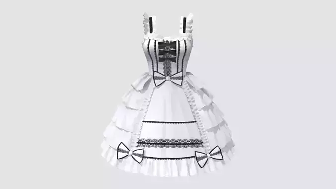 Black and White Masquerade Dress