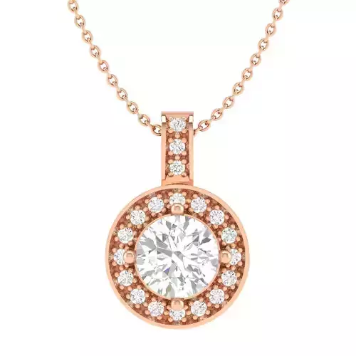 Women solitaire pendant 3dm stl jcd render details 