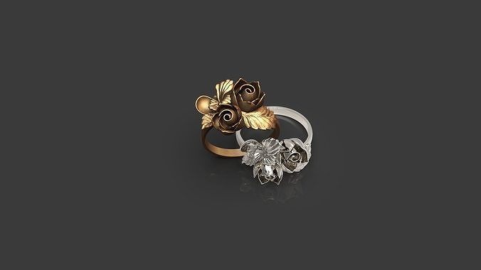 Rose Ring 3D print model