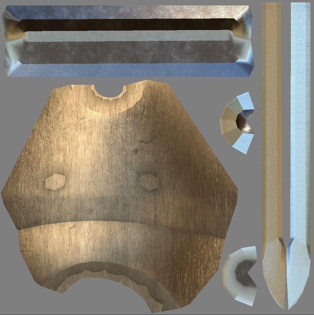 Low-Poly Medieval Drill Editorial License Low-poly 3D model_4