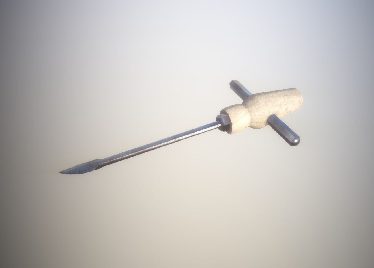 Low-Poly Medieval Drill Editorial License Low-poly 3D model_2