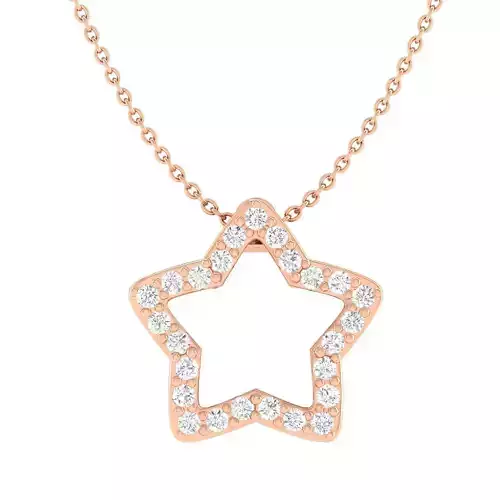 Women star pendant 3dm stl jcd render details  3D print model