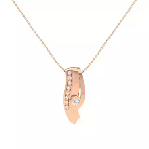 Women cocktail solitaire pendant 3dm render details 
