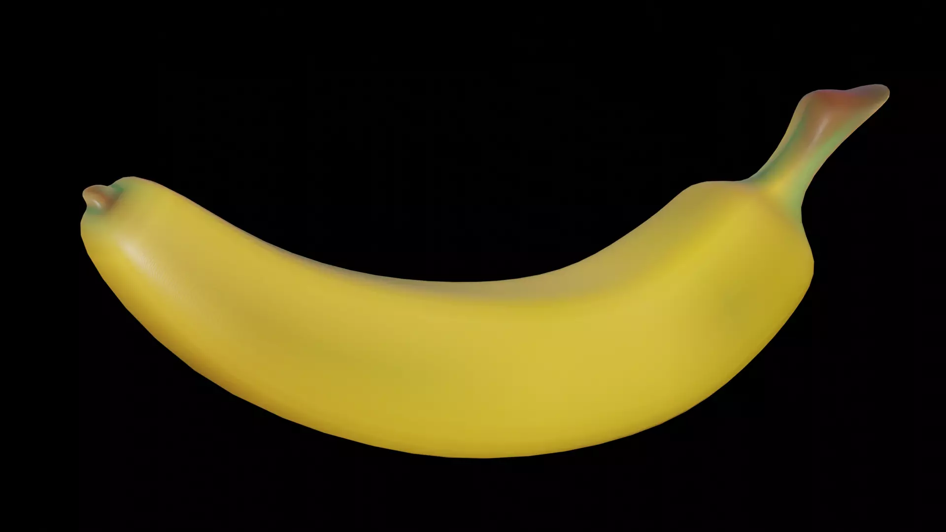 Low Poly Banana Low-poly 3D model_0