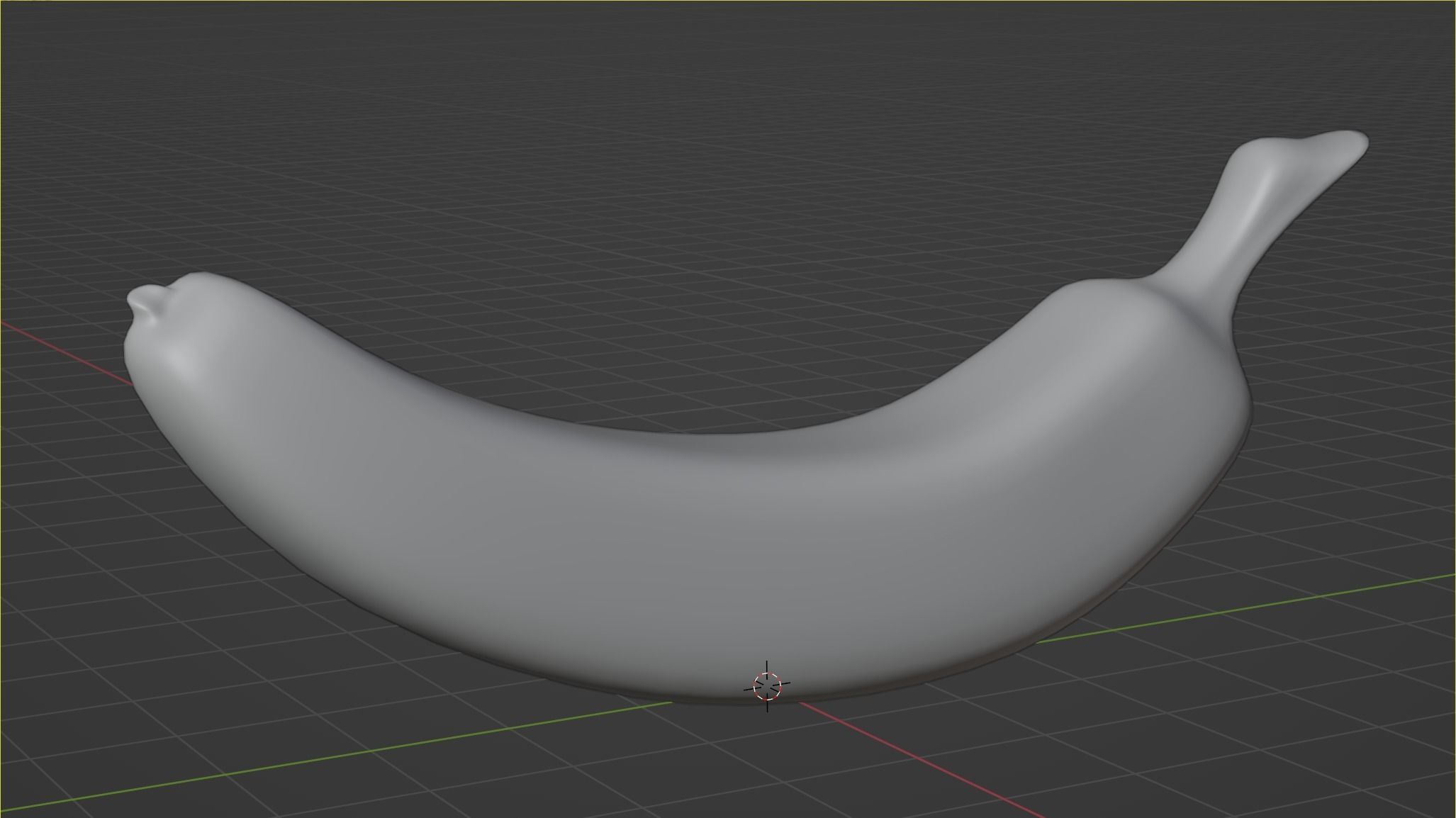 Low Poly Banana Low-poly 3D model_1