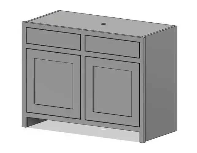 Shaker Style Kitchen Cabinet Double Door Drawer Traditional