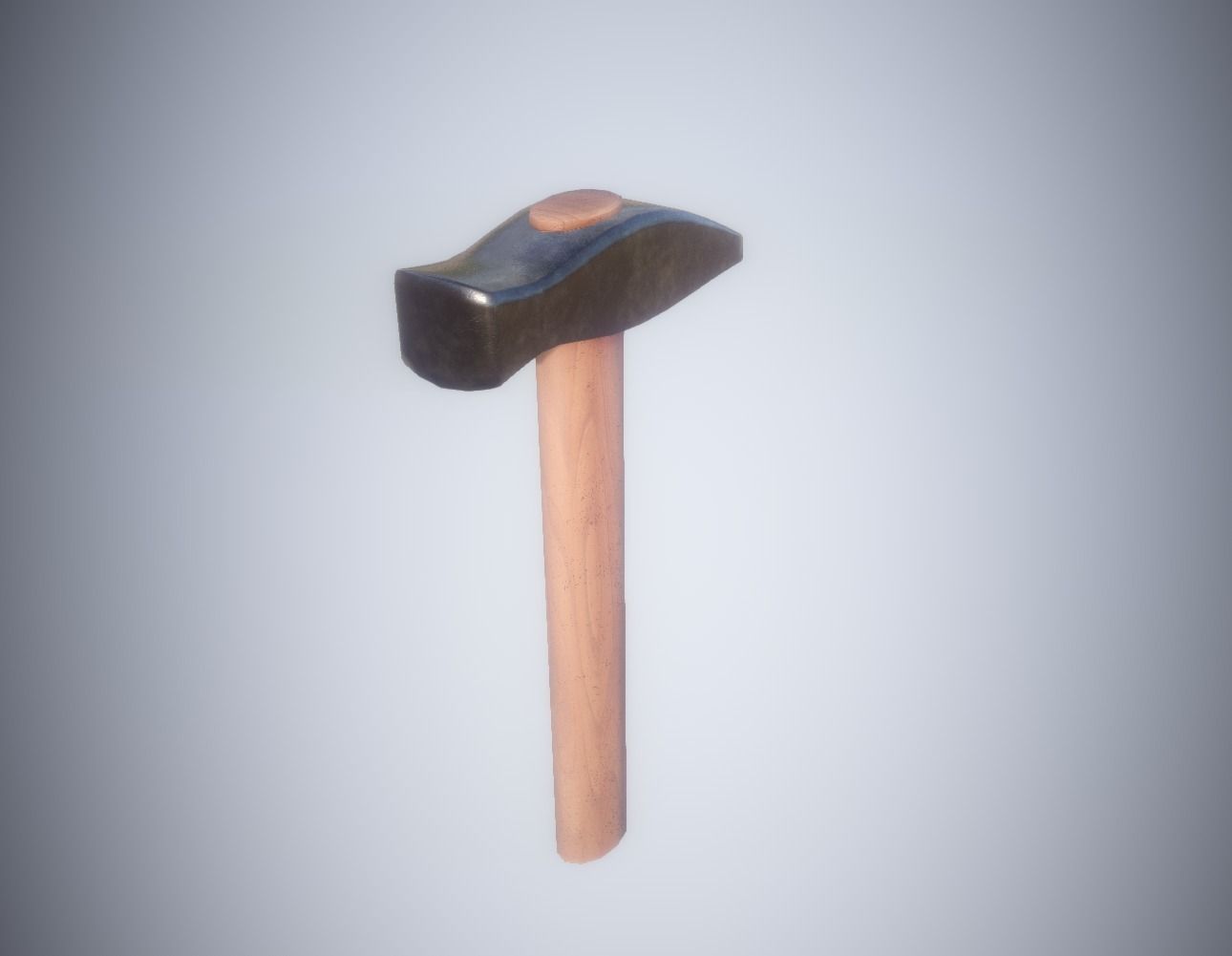 Low-Poly Blacksmith Hammer Editorial License Low-poly 3D model_0