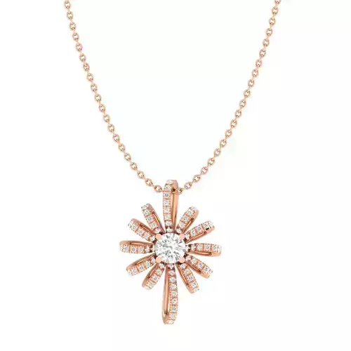 women flower solitaire pendant 3dm stl jcd render details 