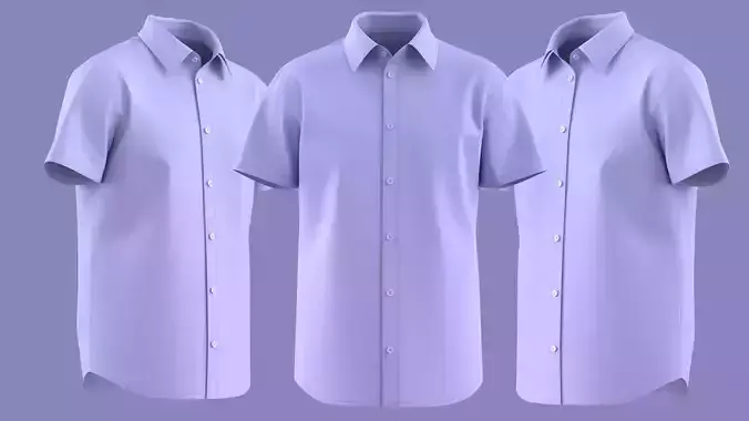 Men Slim Fit Casual Short Sleeve Shirt Design