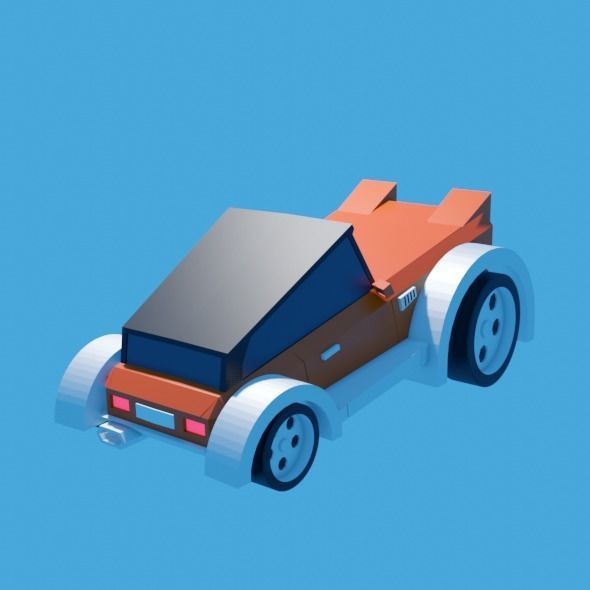 3D model Cartoon low poly Car VR / AR / low-poly | CGTrader