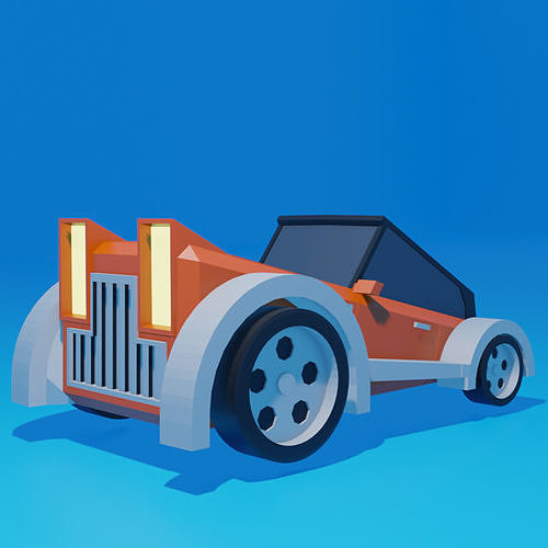 3D model Cartoon low poly Car VR / AR / low-poly | CGTrader