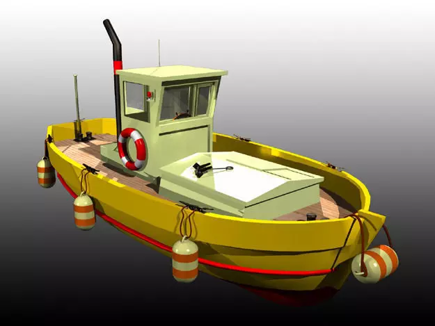 River Boat Free 3D model_0
