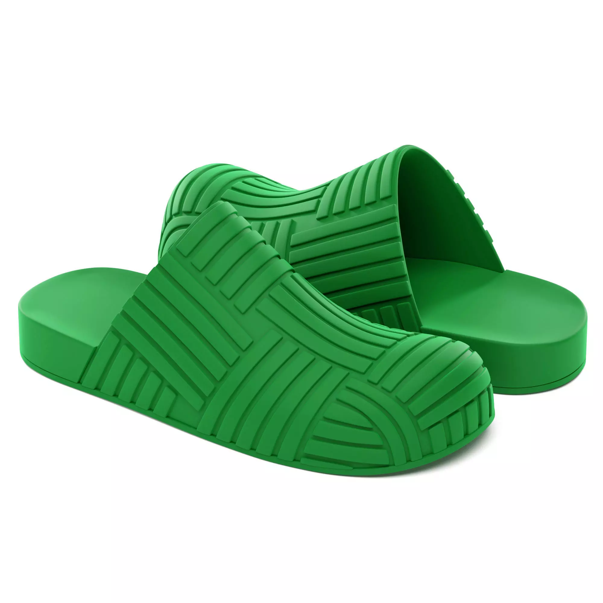 Bottega Veneta Slider Rubber Sandals 3D model_0