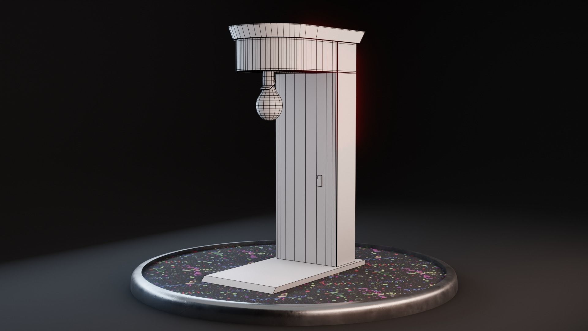 Boxing Arcade Machine -  Retro Game Ready  Low-poly 3D model_8