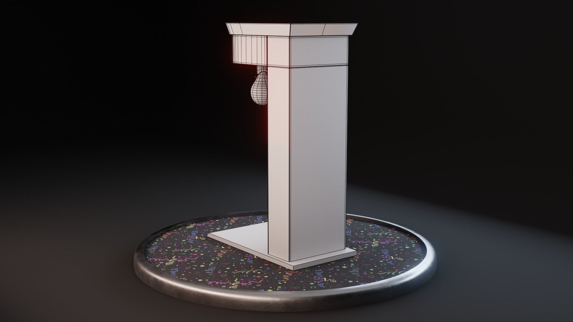 Boxing Arcade Machine -  Retro Game Ready  Low-poly 3D model_14