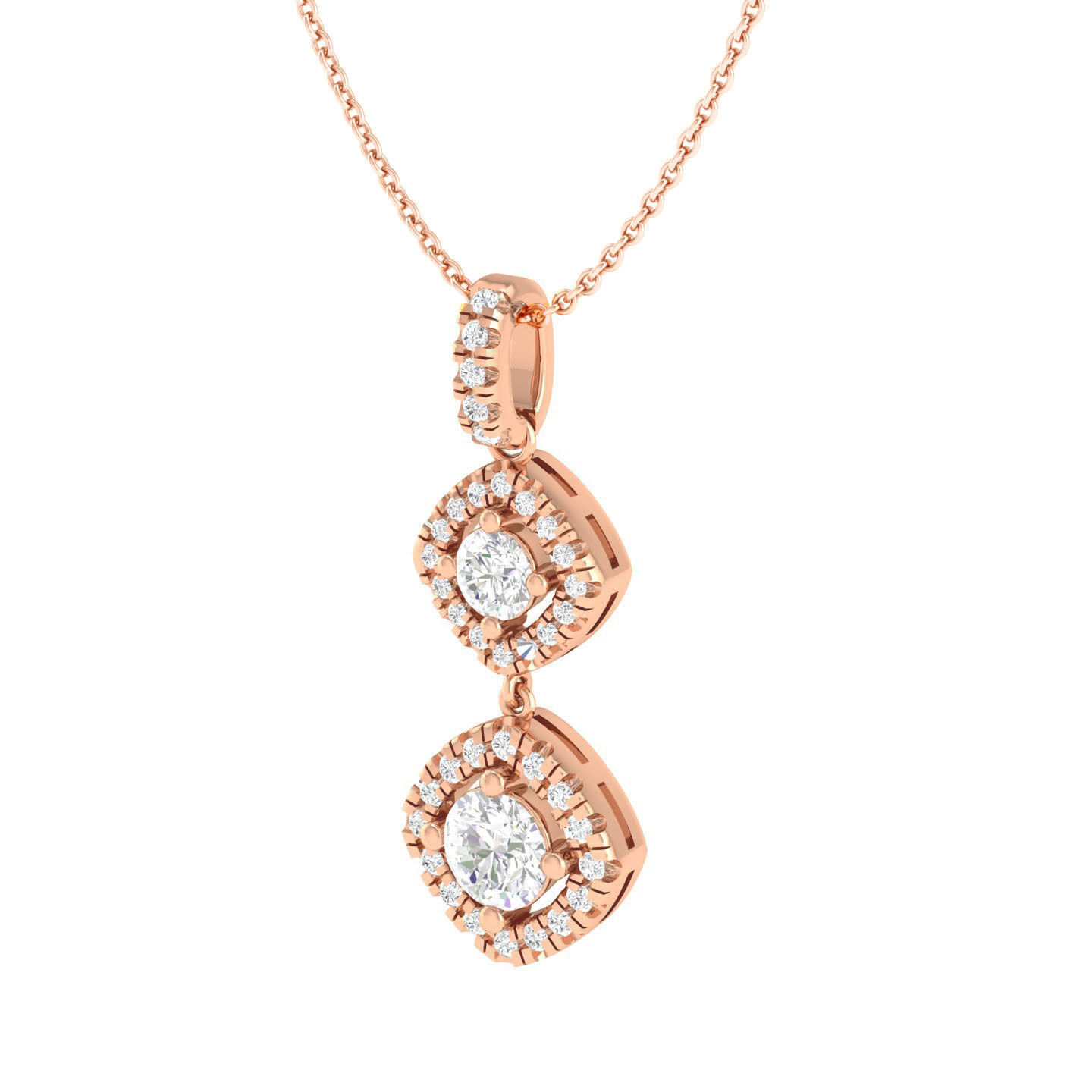 Women solitaire pendant 3dm stl jcd render details  3D print model_5