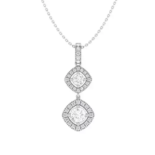 Women solitaire pendant 3dm stl jcd render details 