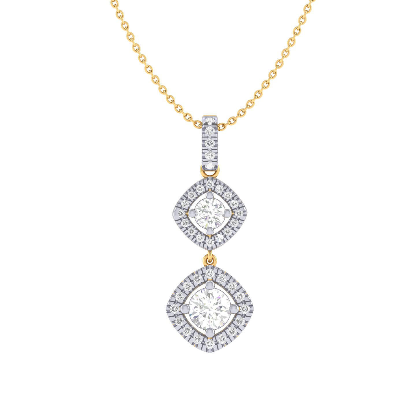 Women solitaire pendant 3dm stl jcd render details  3D print model_7