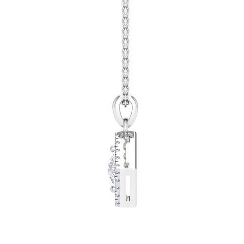 women Solitaire Square pendant 3dm stl jcd render details  3D print model