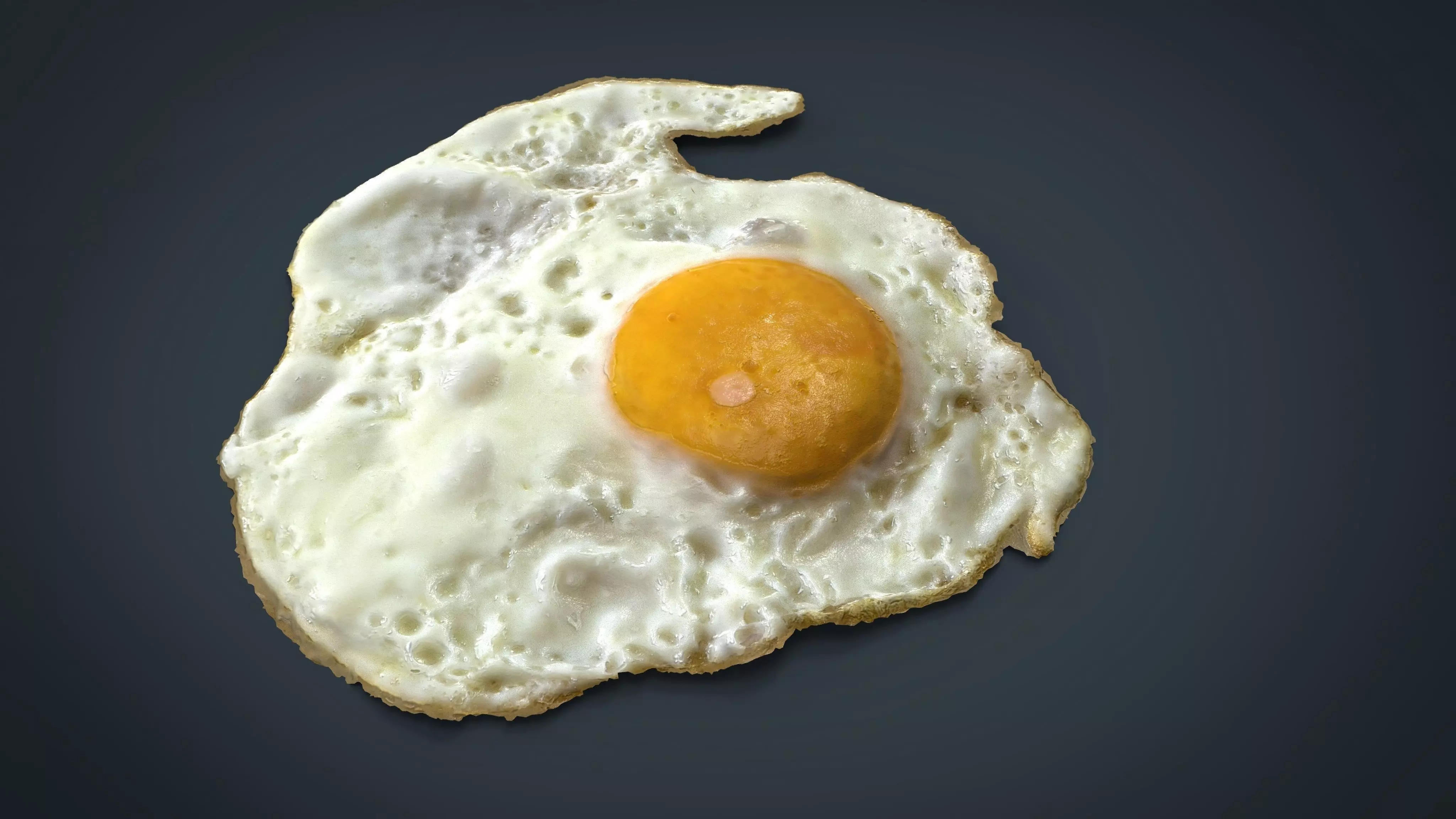 Fried Egg Low-poly 3D model