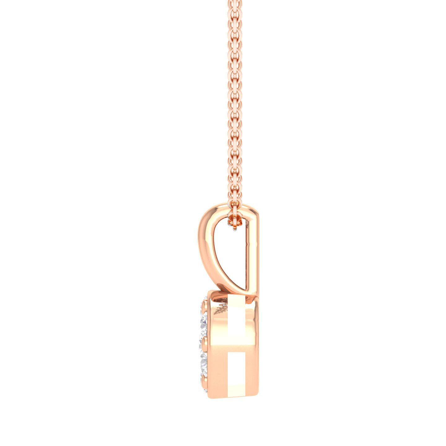 Women solitaire pendant 3dm stl jcd render details 3D print model_2