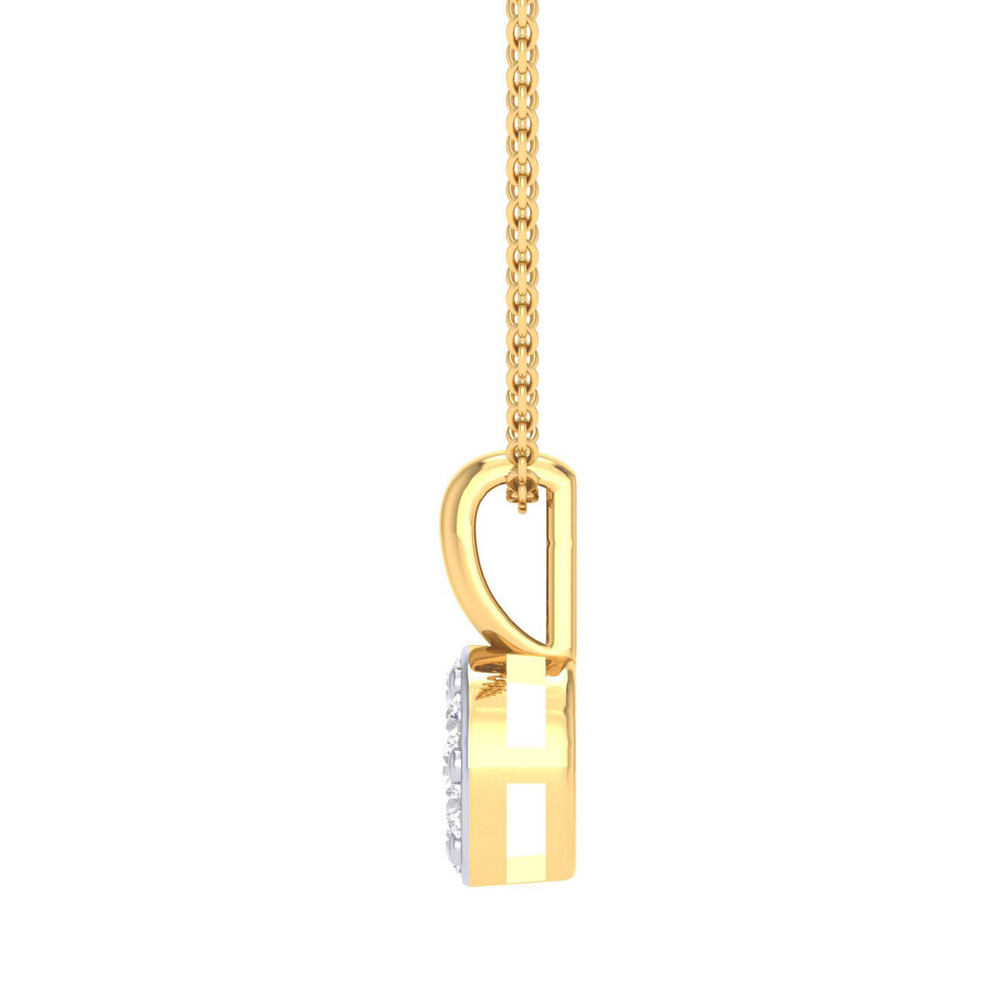 Women solitaire pendant 3dm stl jcd render details 3D print model_8