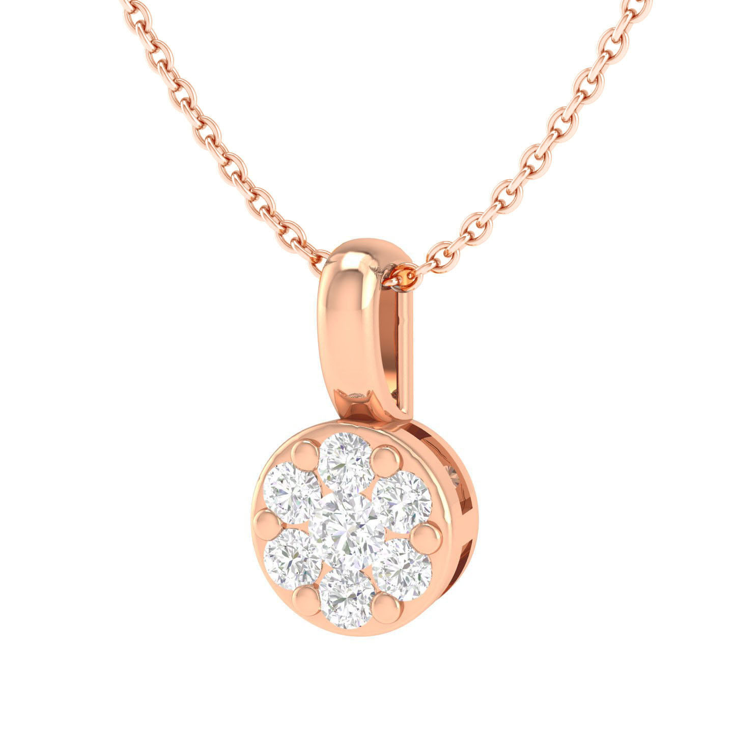 Women solitaire pendant 3dm stl jcd render details 3D print model_3