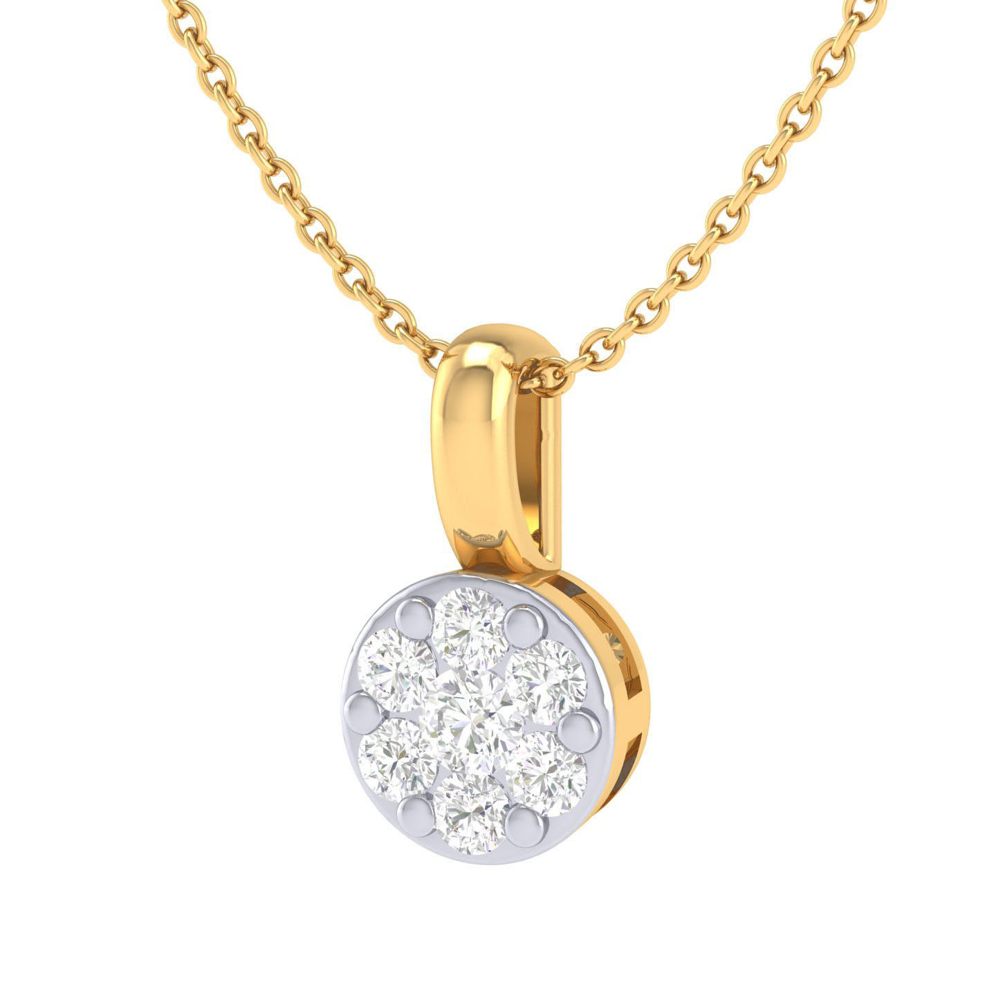 Women solitaire pendant 3dm stl jcd render details 3D print model_9