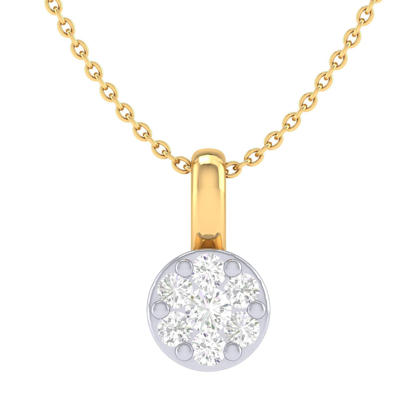 Women solitaire pendant 3dm stl jcd render details 3D print model_7