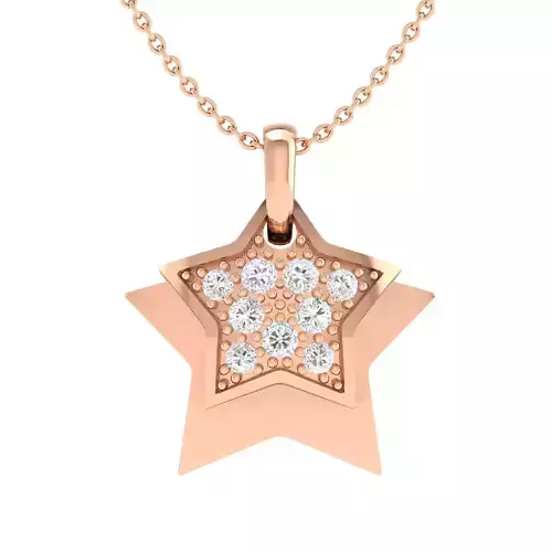 Women star pendant 3dm stl jcd render details 