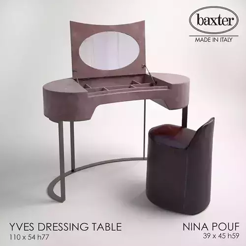 BAXTER YVES DRESSING TABLE  NINA POUF