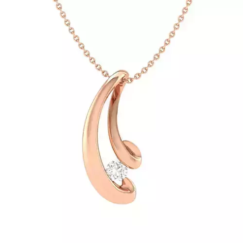 Women solitaire pendant 3dm stl jcd render details 