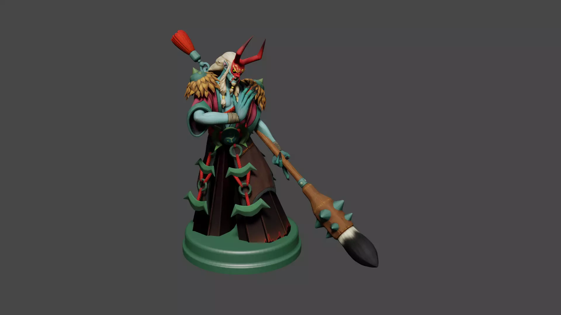 Grimstroke Printable from Dota2 3D model Low-poly 3D model_0
