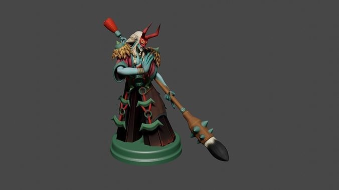 Grimstroke Printable from Dota2 3D model Low-poly 3D model