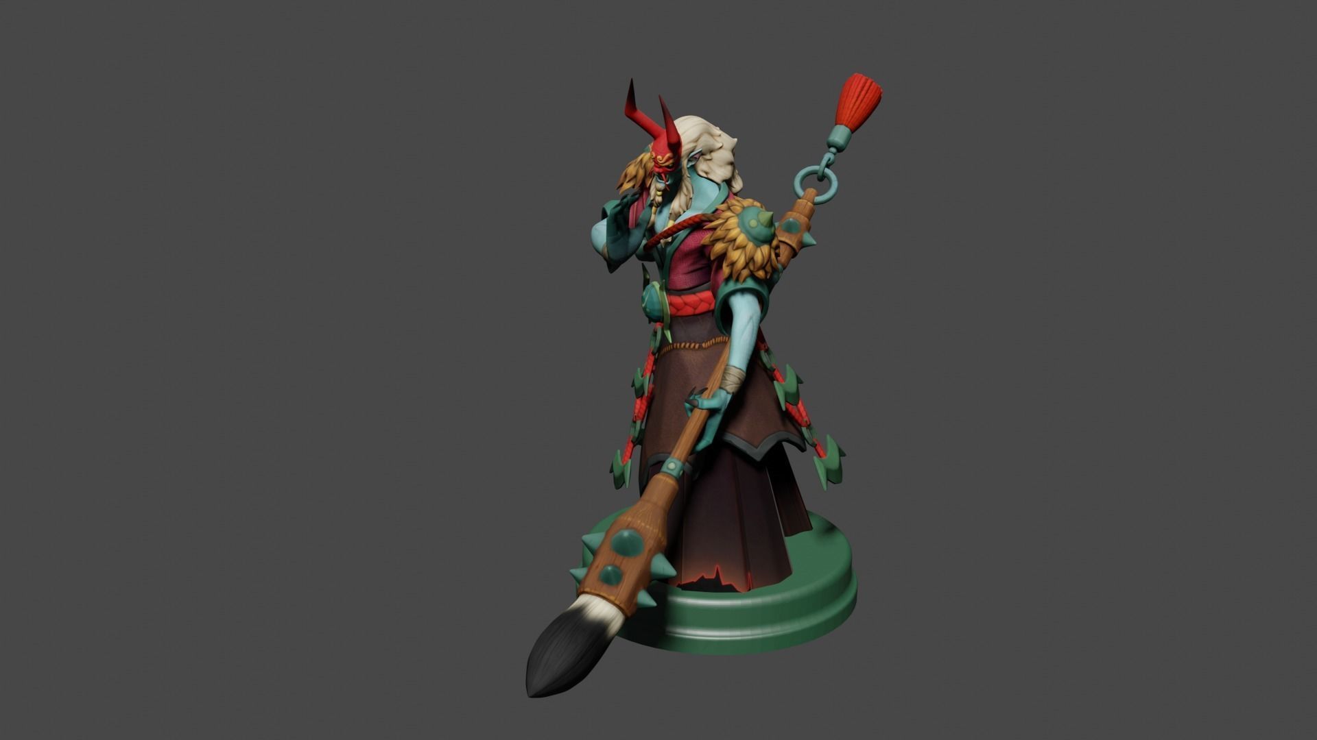Grimstroke Printable from Dota2 3D model Low-poly 3D model_4