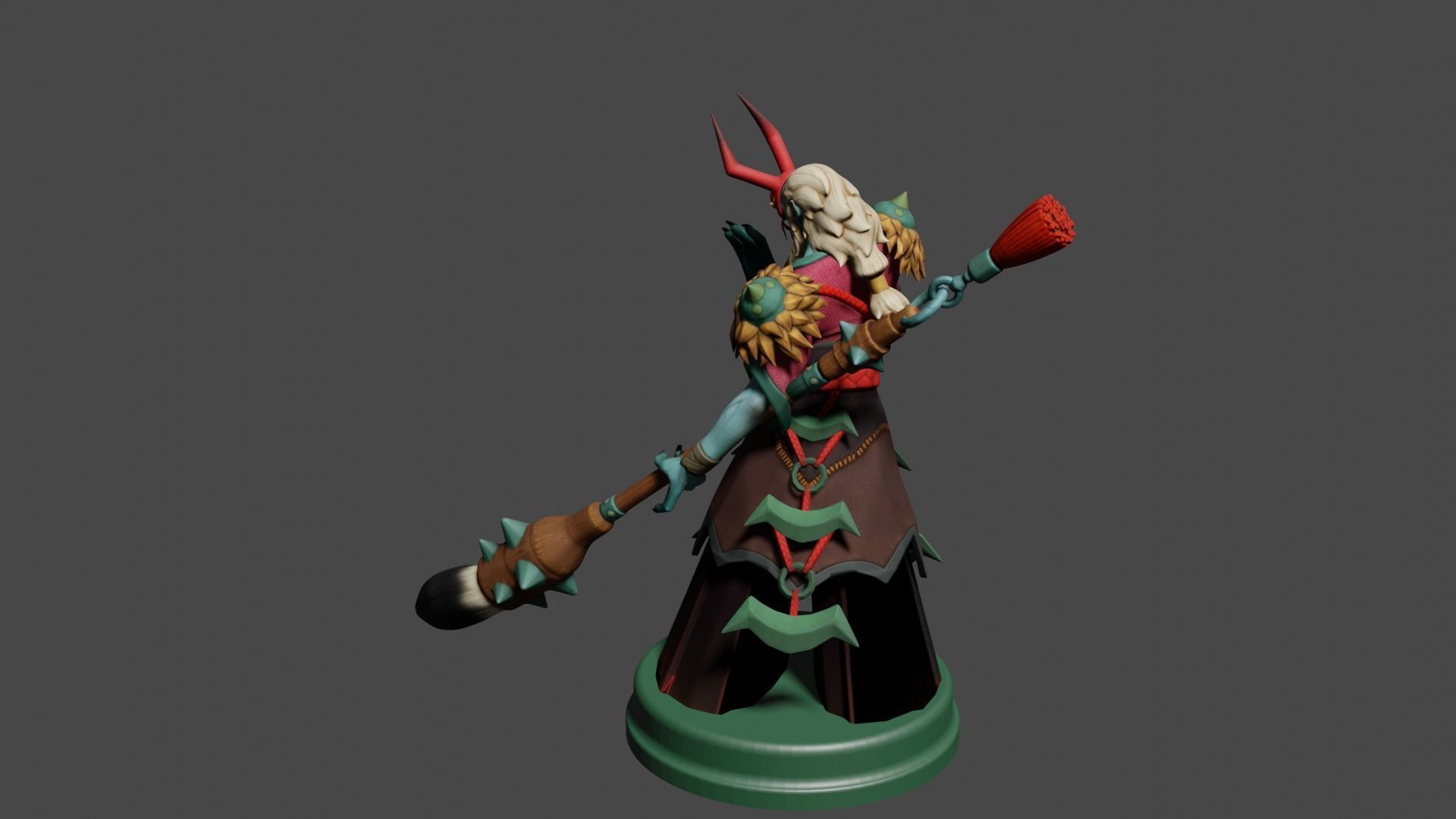 Grimstroke Printable from Dota2 3D model Low-poly 3D model_3
