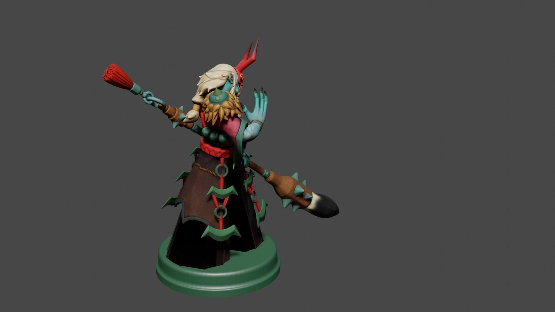 Grimstroke Printable from Dota2 3D model Low-poly 3D model_1
