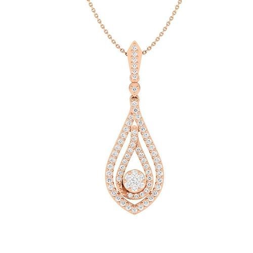 Women solitaire fancy pendant 3dm stl jcd render details  3D print model