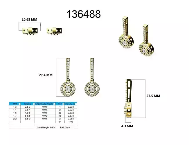 Women solitaire pendant 3dm stl jcd render details 