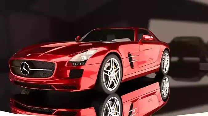 3d car model mercedes sls sports