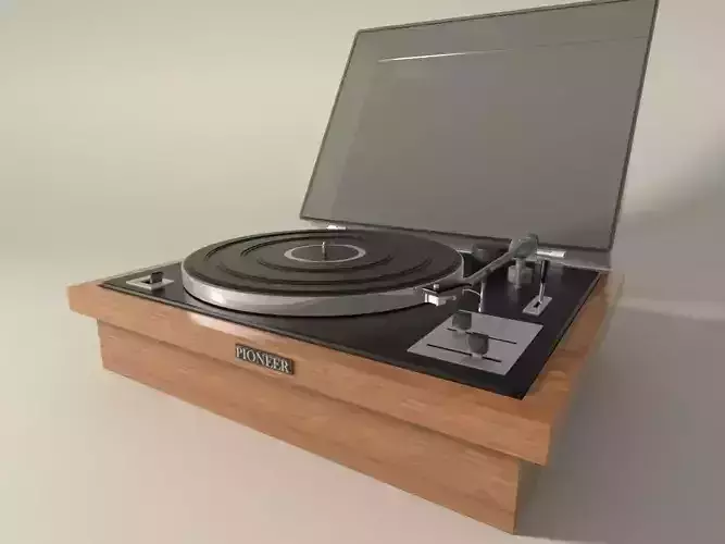 Pioneer vintage record player Free 3D model