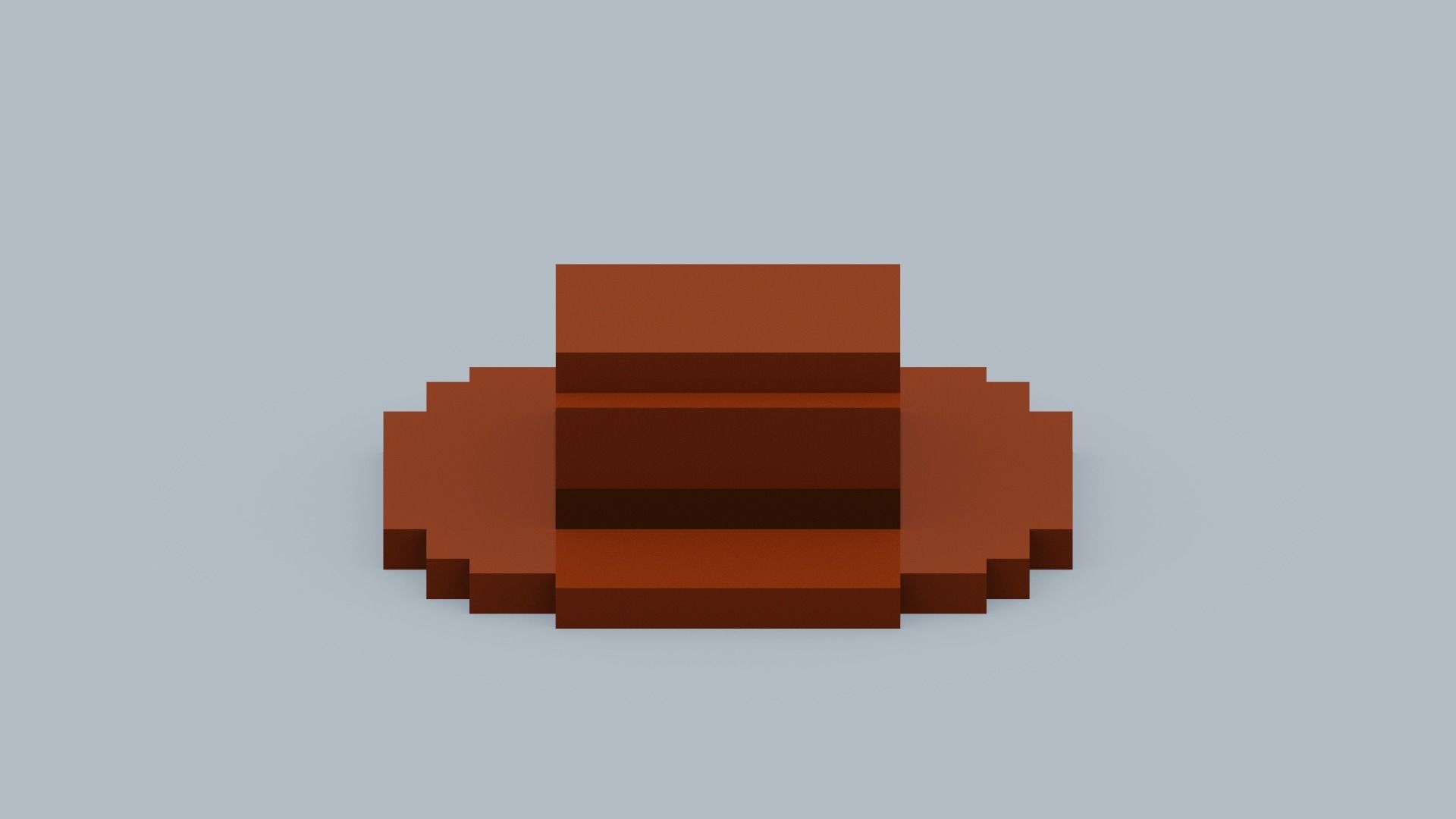 Voxel Hat Low-poly 3D model_10