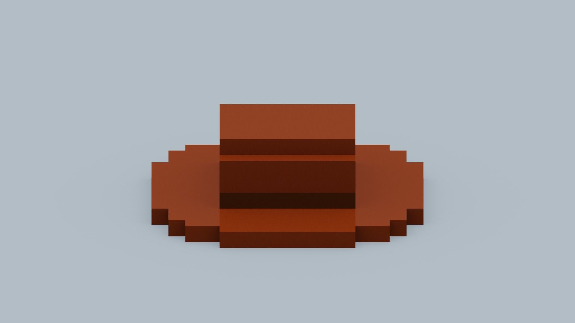 Voxel Hat Low-poly 3D model_4