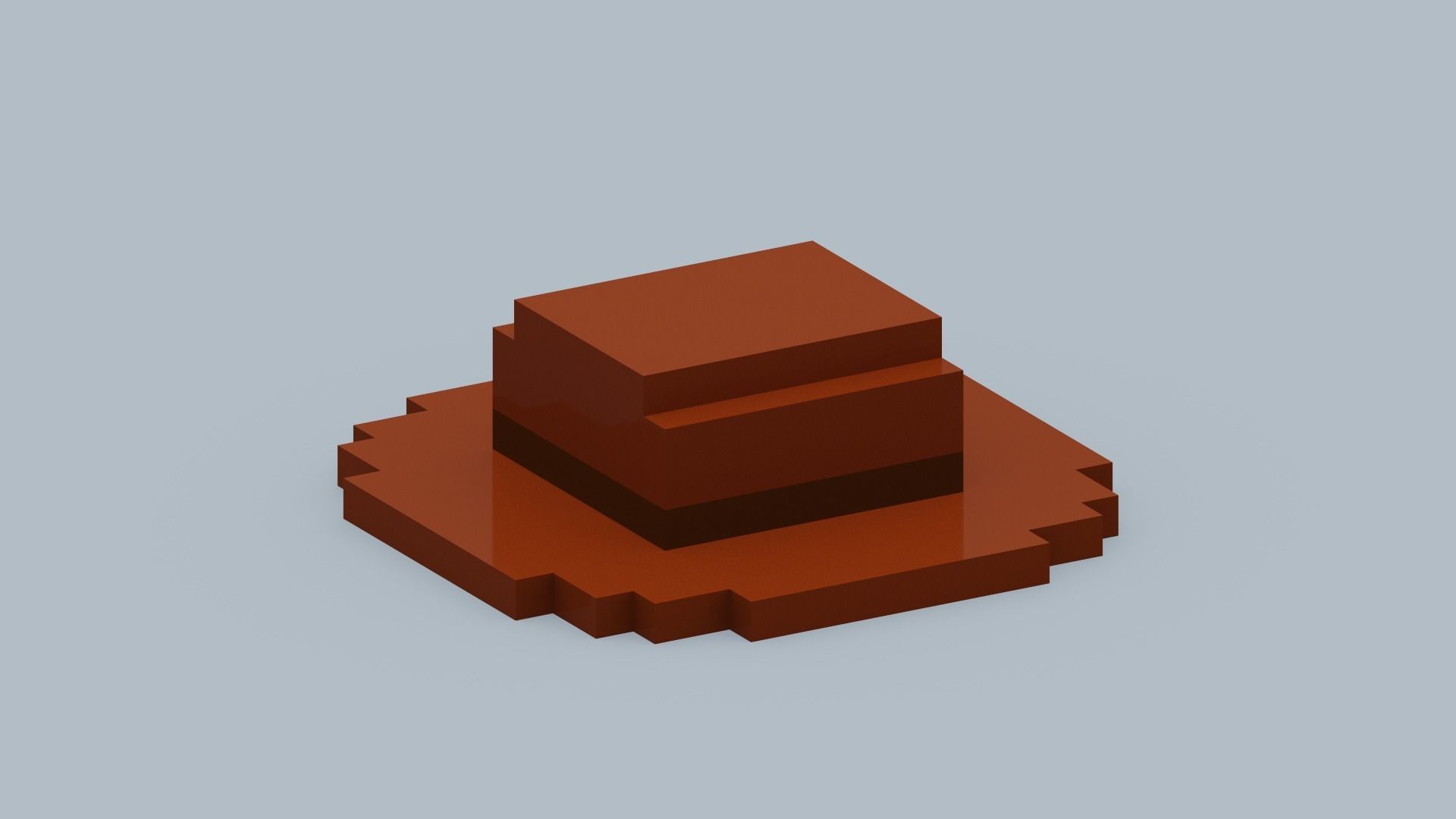 Voxel Hat Low-poly 3D model_3