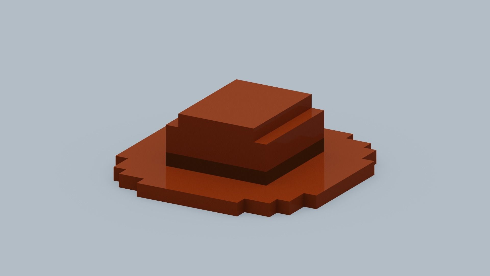 Voxel Hat Low-poly 3D model_2