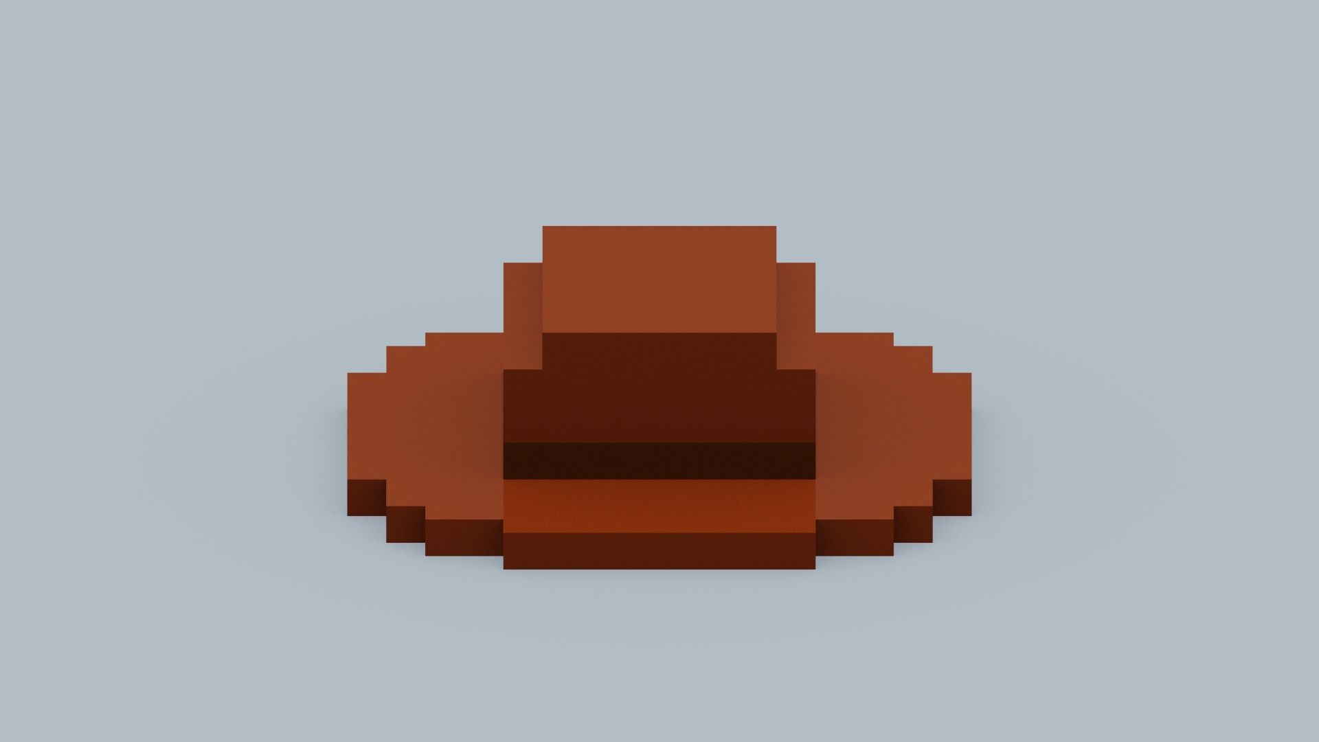 Voxel Hat Low-poly 3D model_1