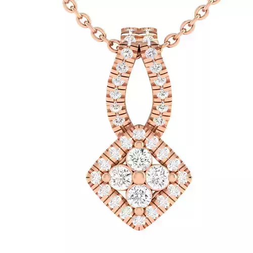 fancy square women party pendant 3dm stl jcd render details 
