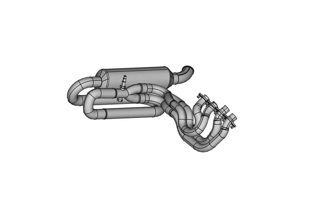 FS Race Car Exhaust system 3D print model_0