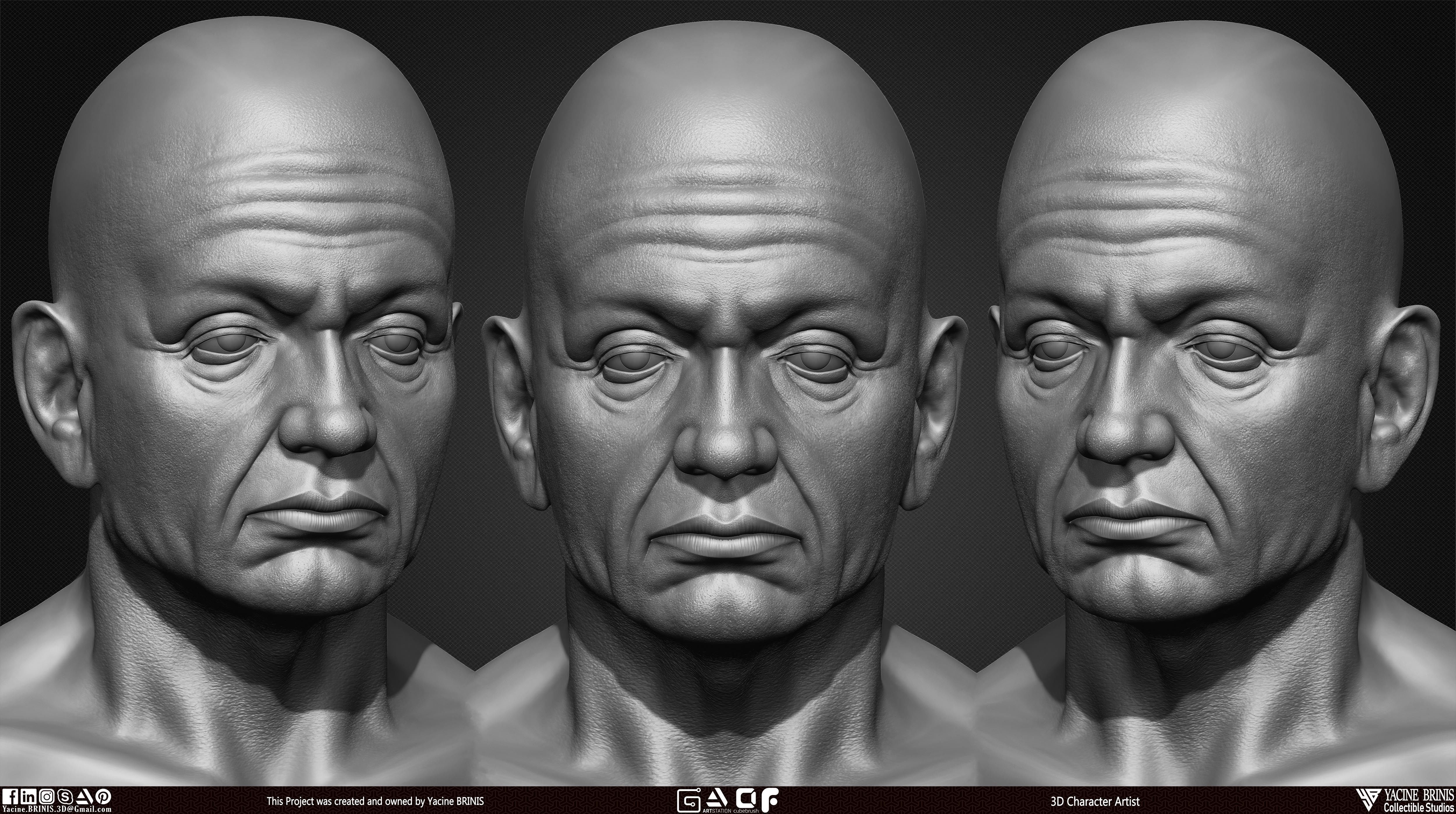 Old Man Base-mesh 3D Model Low-poly 3D model_6